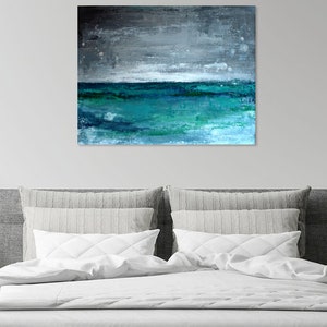 Free shipping printed and shipped beach abstract painting print image 3