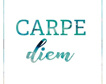 Printed motivational canvas and/or poster, inspirational art, quote, carpe diem