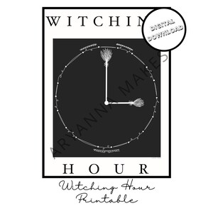 Witching Hour in Black and White [Digital Product / Download] / Witching Hour Print [Digital Download / PDF]