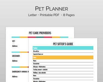 pet sitter checklist etsy