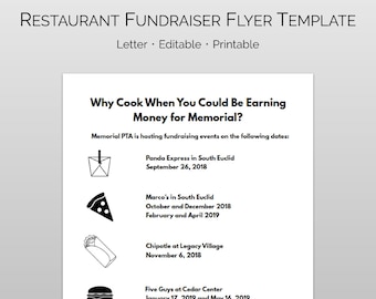 school carnival flyer template for pta pto editable school etsy