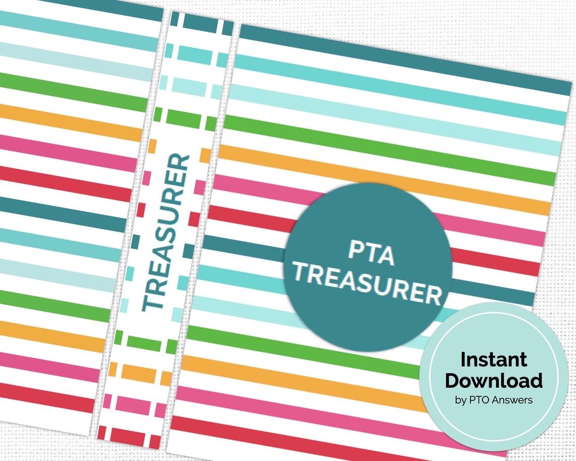 Treasurer Binder Pages for PTA / PTO Officer Printable | Etsy