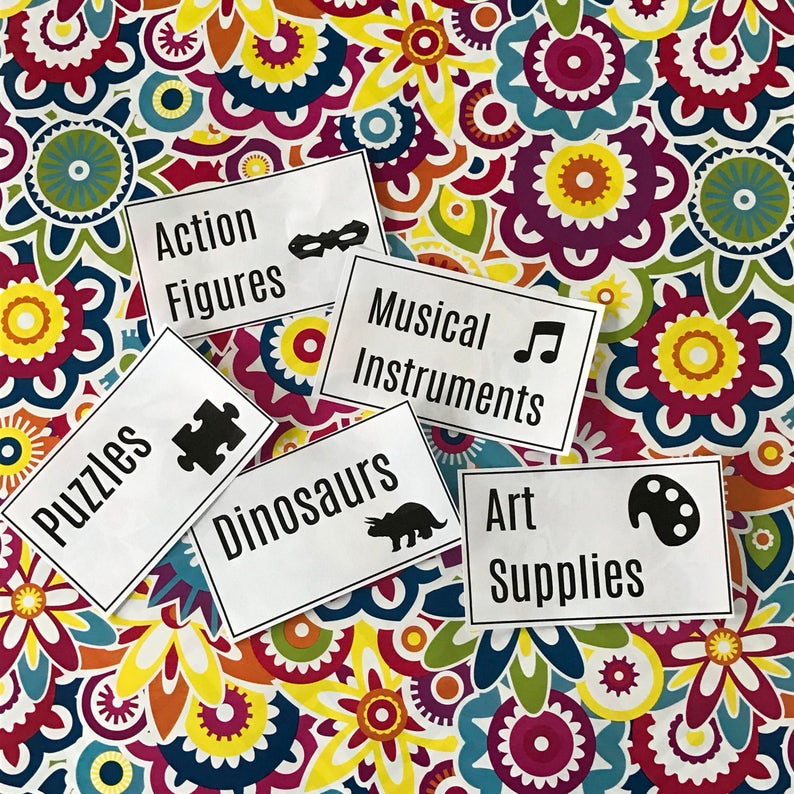 printable toy organizing labels to keep play room and toys