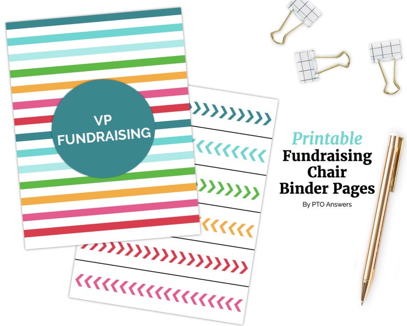Fundraising Binder Pages for PTA / PTO: Officer Printable | Etsy