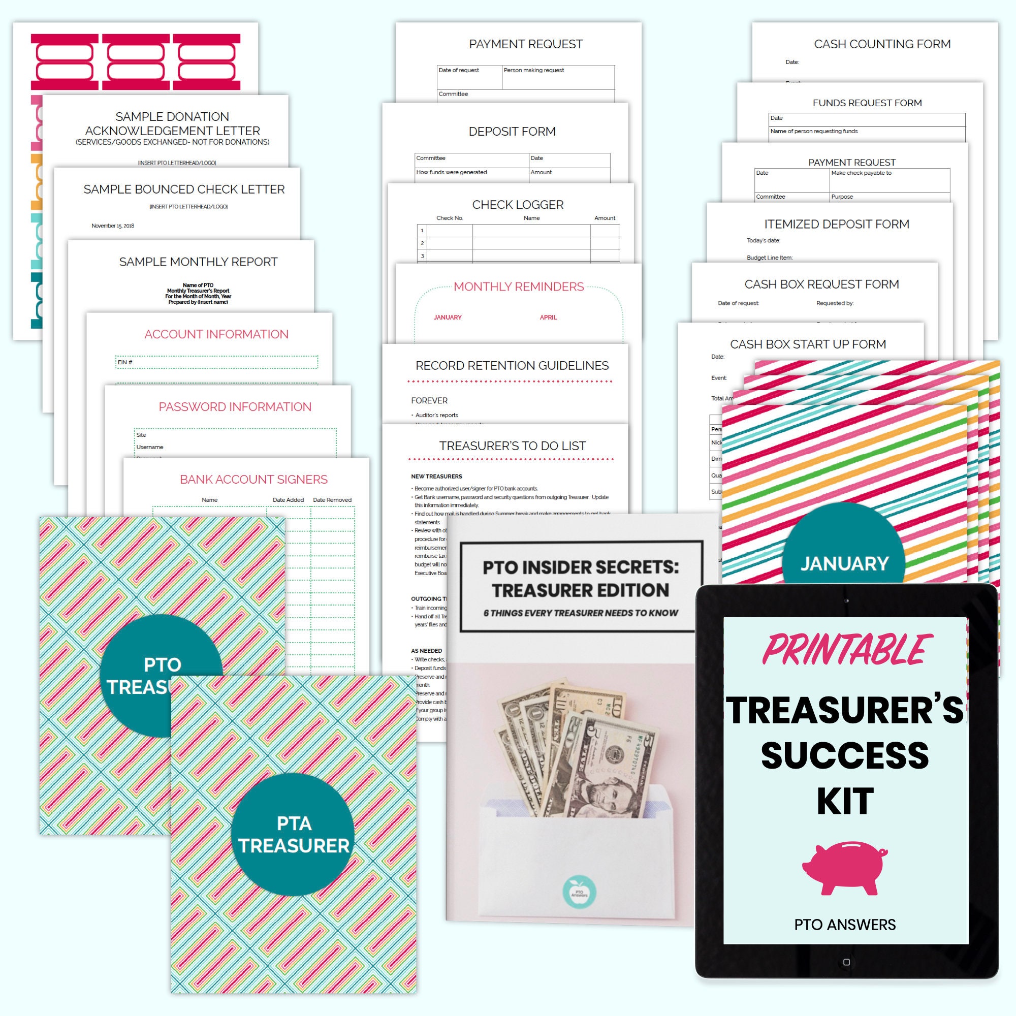 Treasurer's Planner Kit Printable Planner and Binder with 