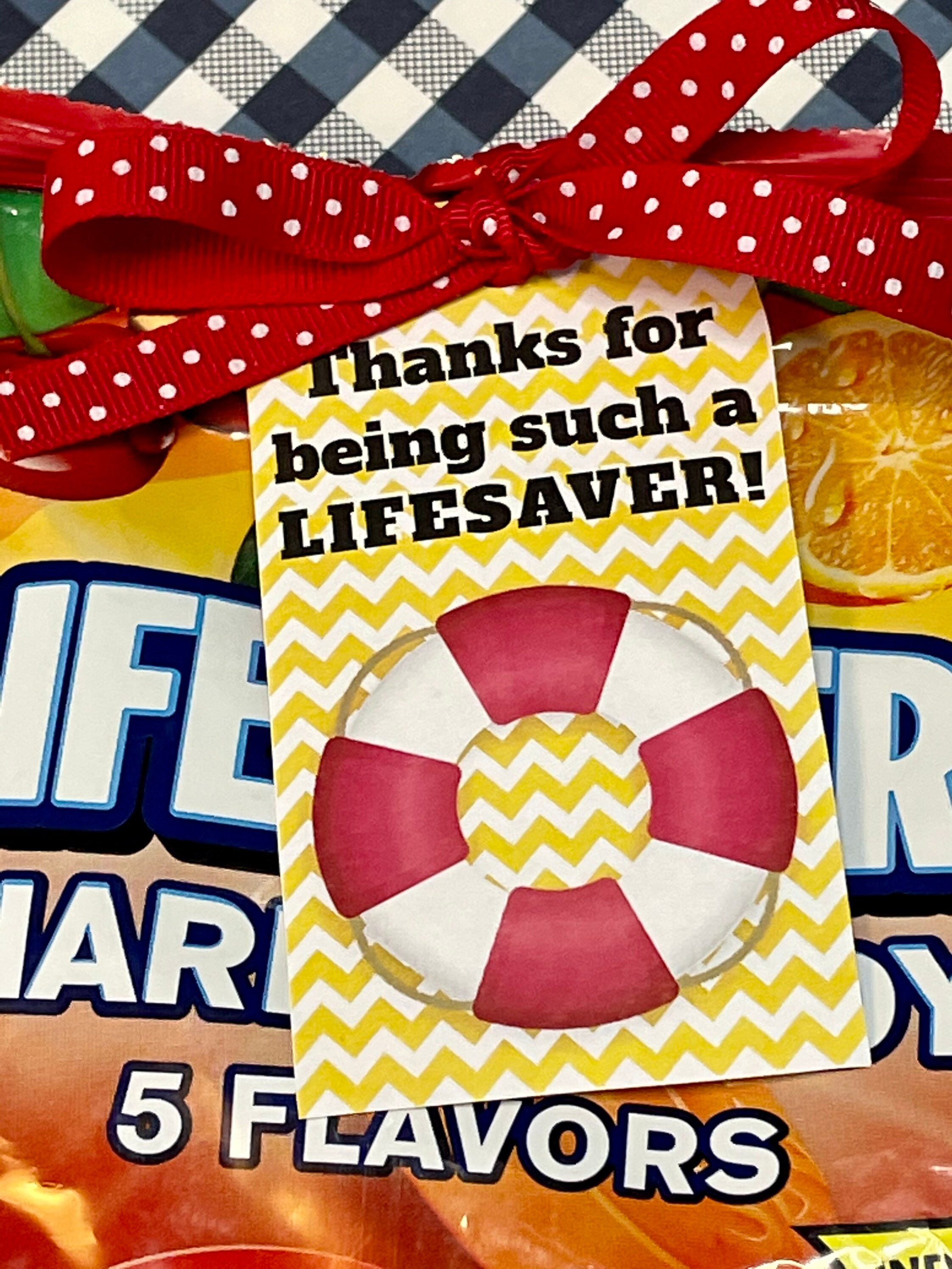 Thanks for Being Such a Lifesaver Printable Tags: Perfect for - Etsy France