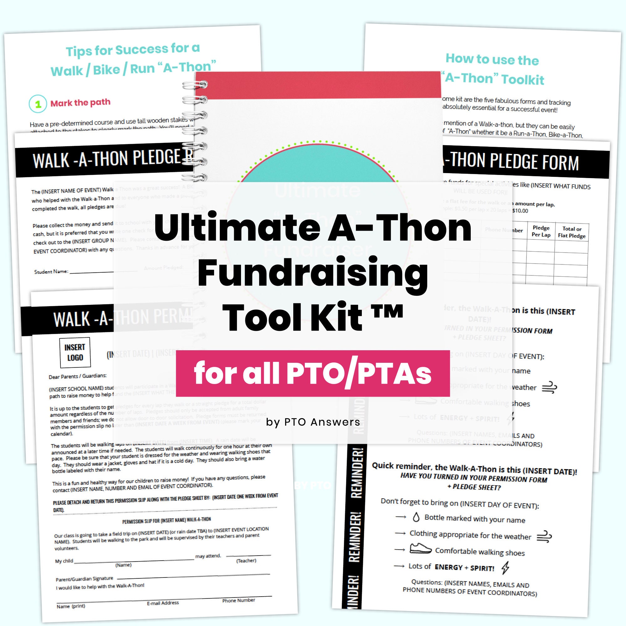 Ultimate A-thon Fundraiser Toolkit Fully Editable and - Etsy