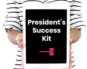 Success Kit for PTO PTA President: printable form templates, sign up sheets, trackers for organized president's planner + binder.