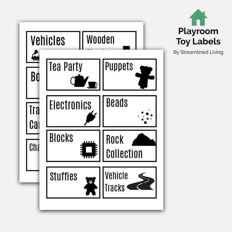 printable toy organizing labels to keep play room and toys