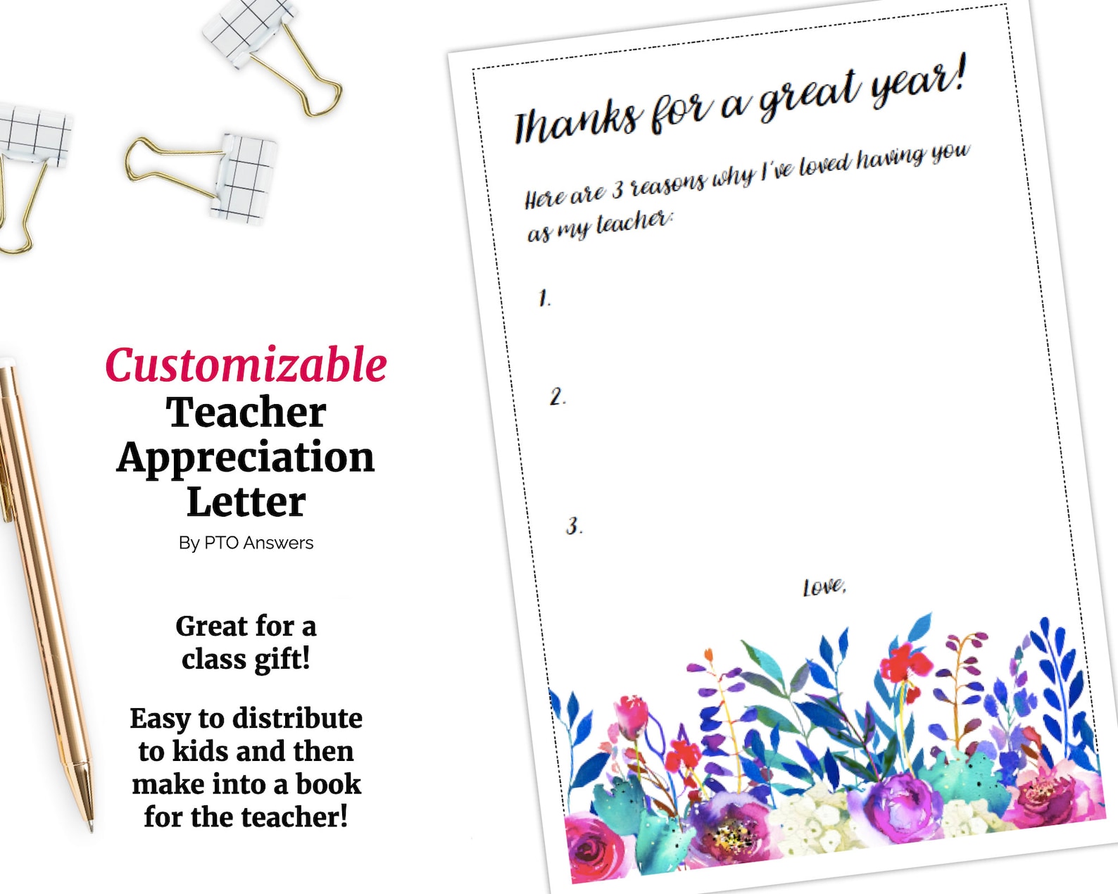 Printable Teacher Appreciation Letter Letter To My Teacher Etsy