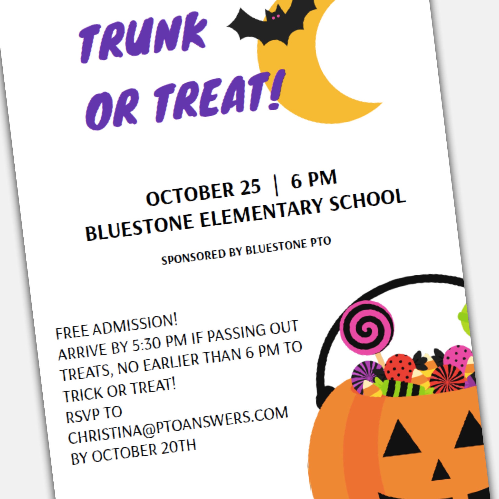 Trunk Or Treat Flyer Template