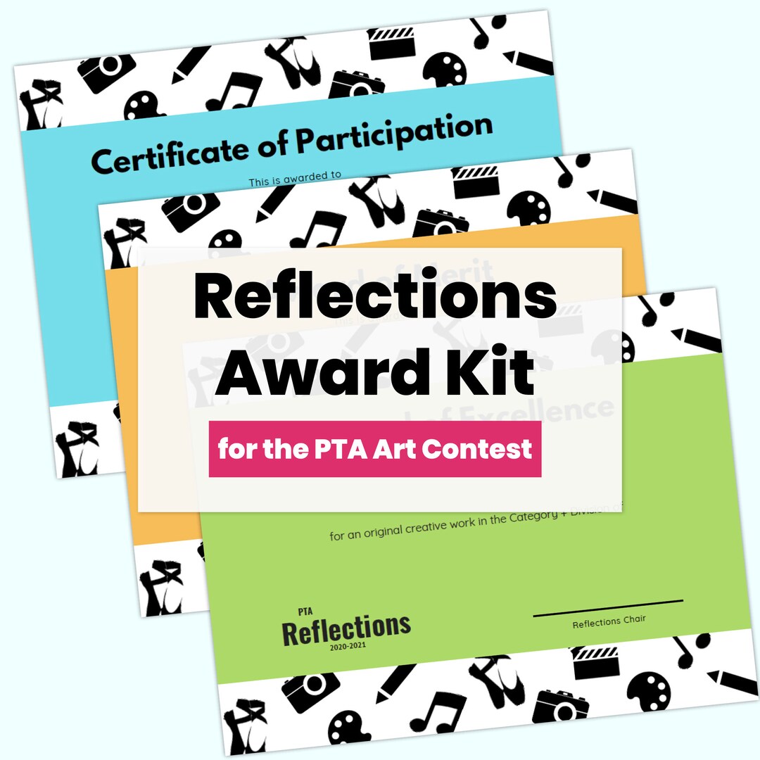 PTA Reflections Award Certificate Set awards of Excellence Etsy
