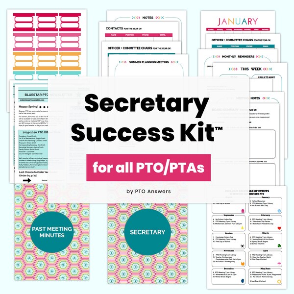 Pto Secretary Binder Etsy Canada