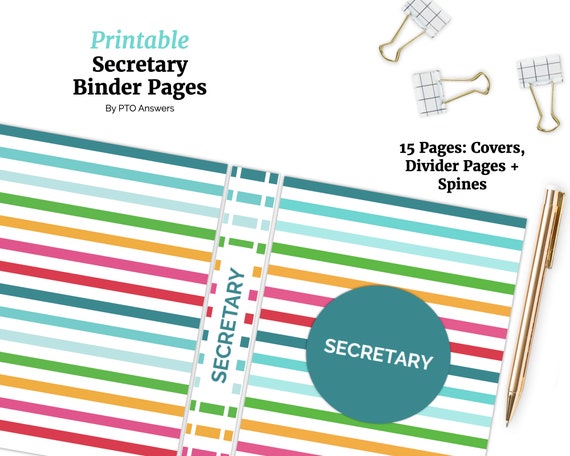 Secretary Binder Pages for PTA/PTO: Printable Organizing | Etsy