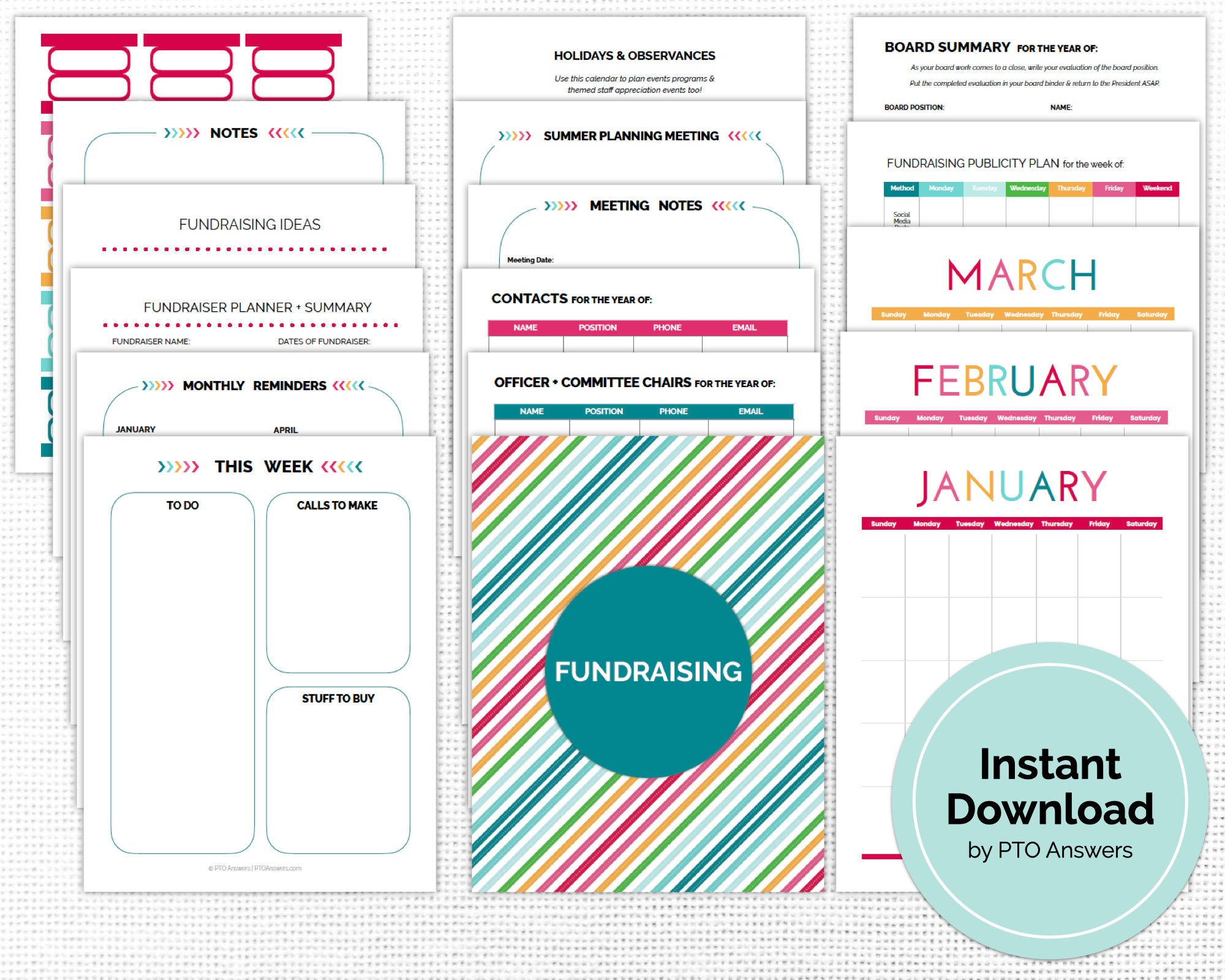 Treasurer's Planner Kit Printable Planner and Binder with 