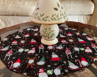 Round Christmas Gnomes Centerpiece Runner