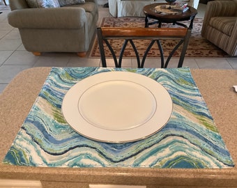 Set of 2 Ocean Waves Placemats