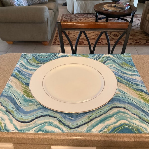 Set of 2 Ocean Waves Placemats