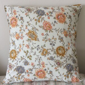 18 x 18 Vintage Floral Pillow Cover