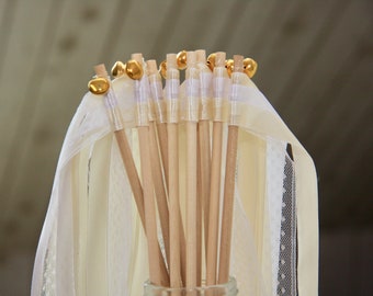 Wedding Wands, Hochzeitsstäbe, Glücksstäbe mit Glöckchen