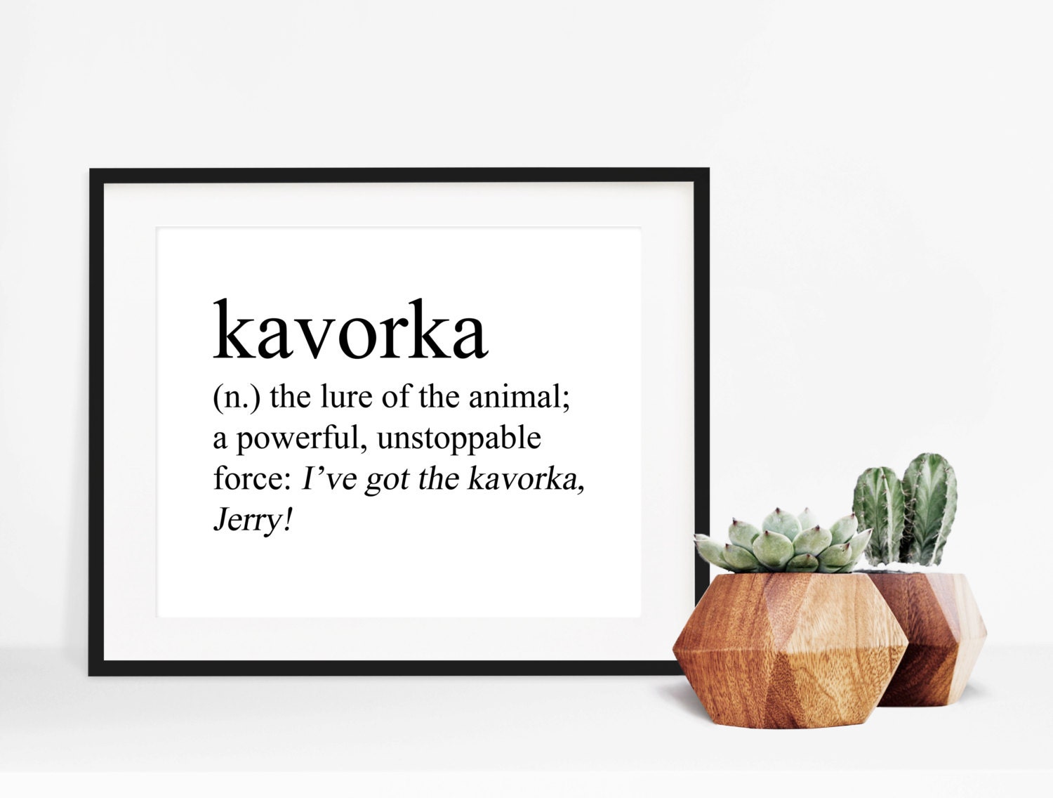Seinfeld Poster DIGITAL Kavorka definition dictionary Etsy