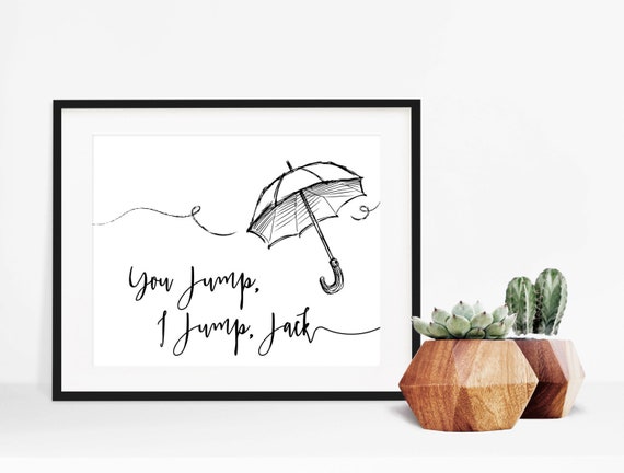 Gilmore Girls Poster You Jump I Jump Jack Quote Umbrella Etsy