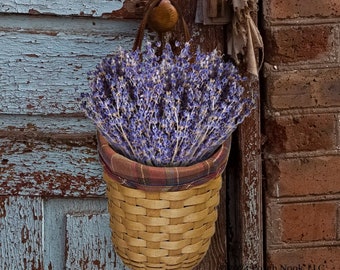 Vintage Large Gatehouse Hanging Basket with Leather Handle & Liner, by Longaberger