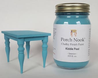 Chalky Finish Paint, "Kiddie Pool" by Porch Nook, 16 fl. oz. or 32 fl. oz.