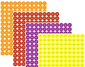 Custom Full Sheet Essential Oil Bottle Cap Stickers for doTERRA and Young Living Single Sheets (154 Stickers per sheet)