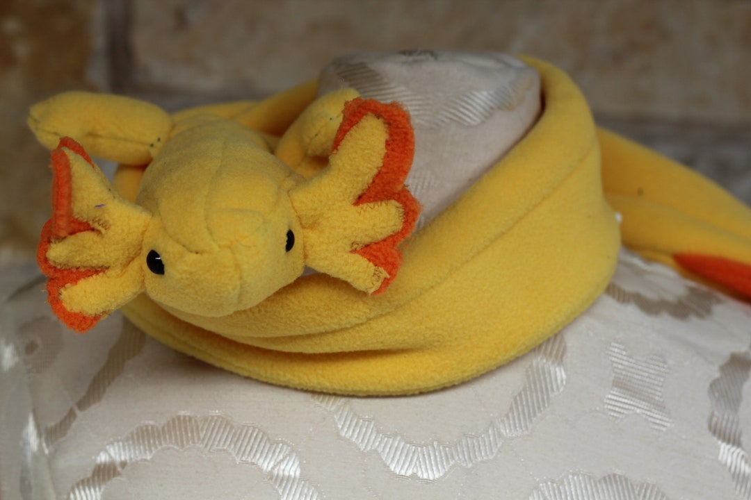 Yellow Axolotl Scarf Etsy