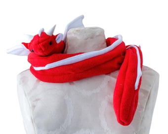 Red and White: Dragon Scarf