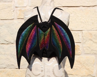 Black and Rainbow: Dragon Wings Fan(tasy) Pack (wings and bag)