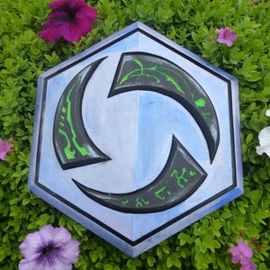 Genji from Overwatch coming to the Nexus. A woodcarved logo- painted or natural wood- your choice