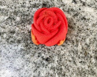Red rose, roses, red roses, passion, love, rose bathbomb, bathbomb, bath fizzy, red bath bomb
