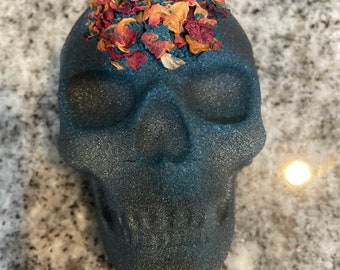 Skull bath bombs, Halloween bath bomb, skulls and roses, rose bathbomb, skeleton bathbomb, ritual bathbomb,