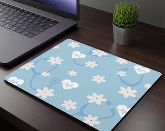 Cardiology Mouse Pad, Medical Secretary Desk Pad, Heart Doctor Office Decor, Health Professional Gift, Healthcare Desk Accessory