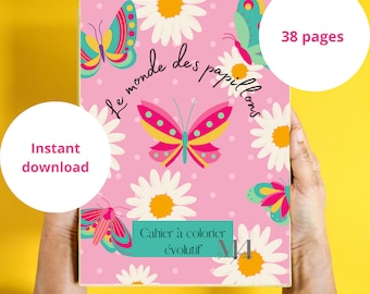 butterfly coloring book/ coloring book for kids/ butterflu print/ digital download