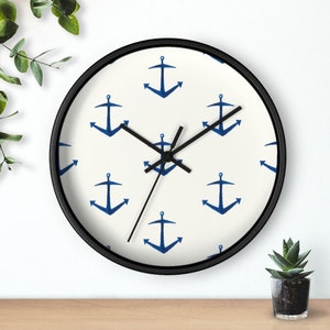Anchor Wall clock/ anchor clock/ nautical clock/ nautical gift/ boating clock/ boating gift