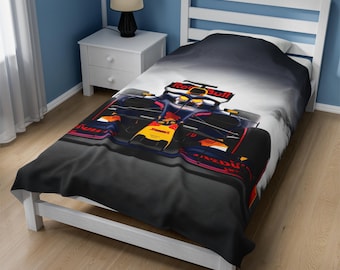Formula 1 blanket, motorsport, Formula one blanket, Formula 1 gift, F1 gift, F1 decoration, redbull f1, racing gift, boy bedroom decor