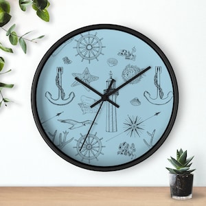Nautical Wall clock/ nautical clock/ boating clock/ nautical gift/ boating gift
