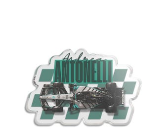 Antonelli Racing Car statue, formula one, f1 gift, Custom Cut acrylic racing, motosport, father day present, man cave