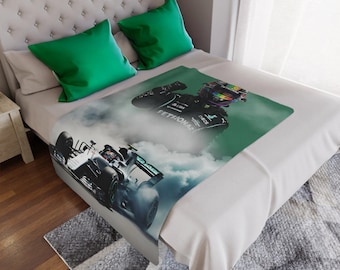 Mercedes racing blanket, motorsport, Formula one blanket, Formula 1 gift, F1 gift, F1 decoration, mercedes f1, racing gift, Lewis Hamilton