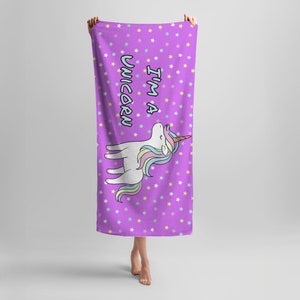 Personalized unicorn towel, be a unicorn, kids beach towel, unicorn lover gift, Kids Bath Towel, Girls Beach Towel