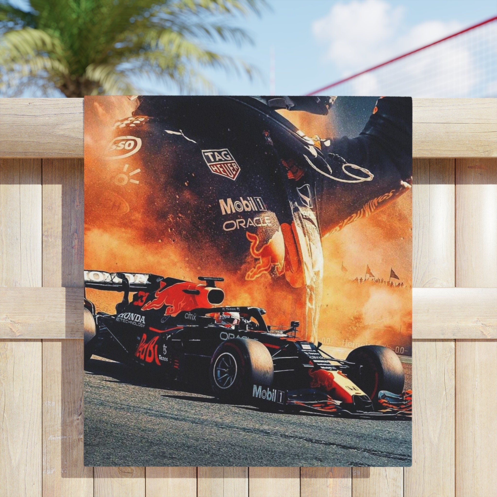 Formula 1 Beach Towel, F1 Gift, Redbull Racing Towel, Speed Towel