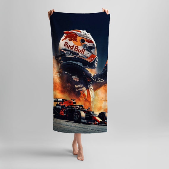 Formula 1 Beach Towel, F1 Gift, Redbull Racing Towel, Speed Towel