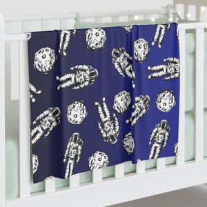 Astronaut swaddle blanket/astronaut baby blanket/ cosmic baby blanket/ astronaut nursery/ astronaut baby gift
