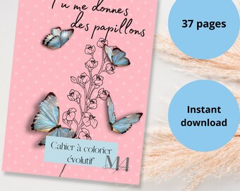 butterfly coloring book/ coloring book for kids/ butterflu print/ digital download