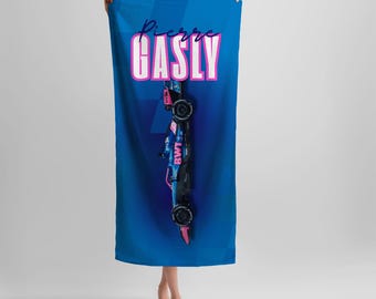 Formula 1 beach towel, F1 gift, Gasly, speed towel, Formula one lover gift, speed lover gift, motorsport gift