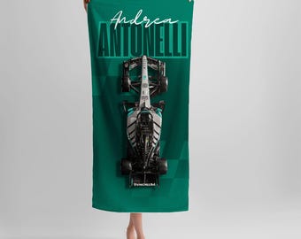 Formula 1 beach towel, F1 gift, Antonnelli, speed towel, Formula one lover gift, speed lover gift, motorsport gift