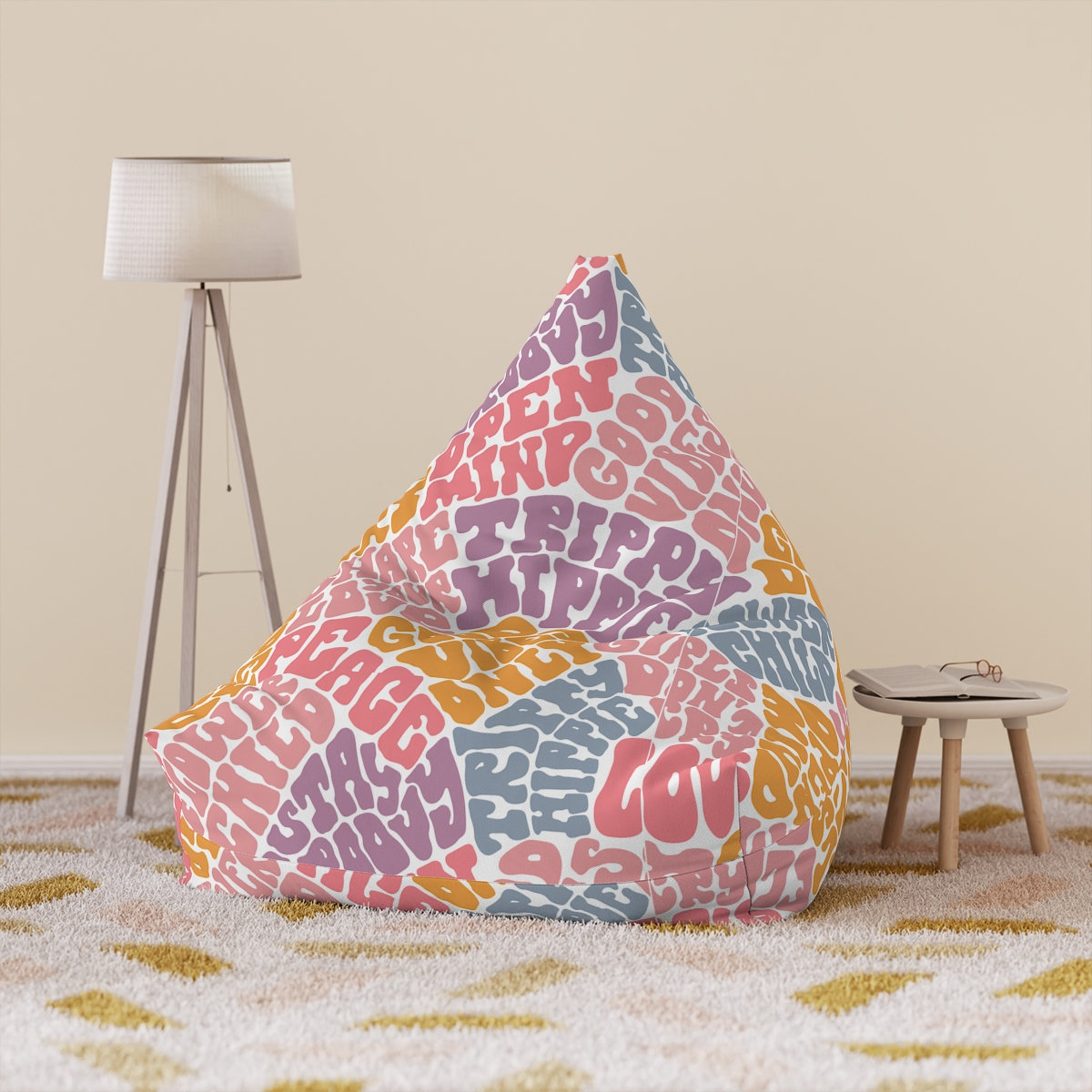 Red Stripes - Sustainably Made Bean Bag Chair Cover